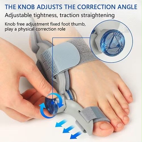 Ortho Life Hinged Bunion Splint | Adjustable Big Toe Corrector Brace for Hallux Valgus Pain Relief
