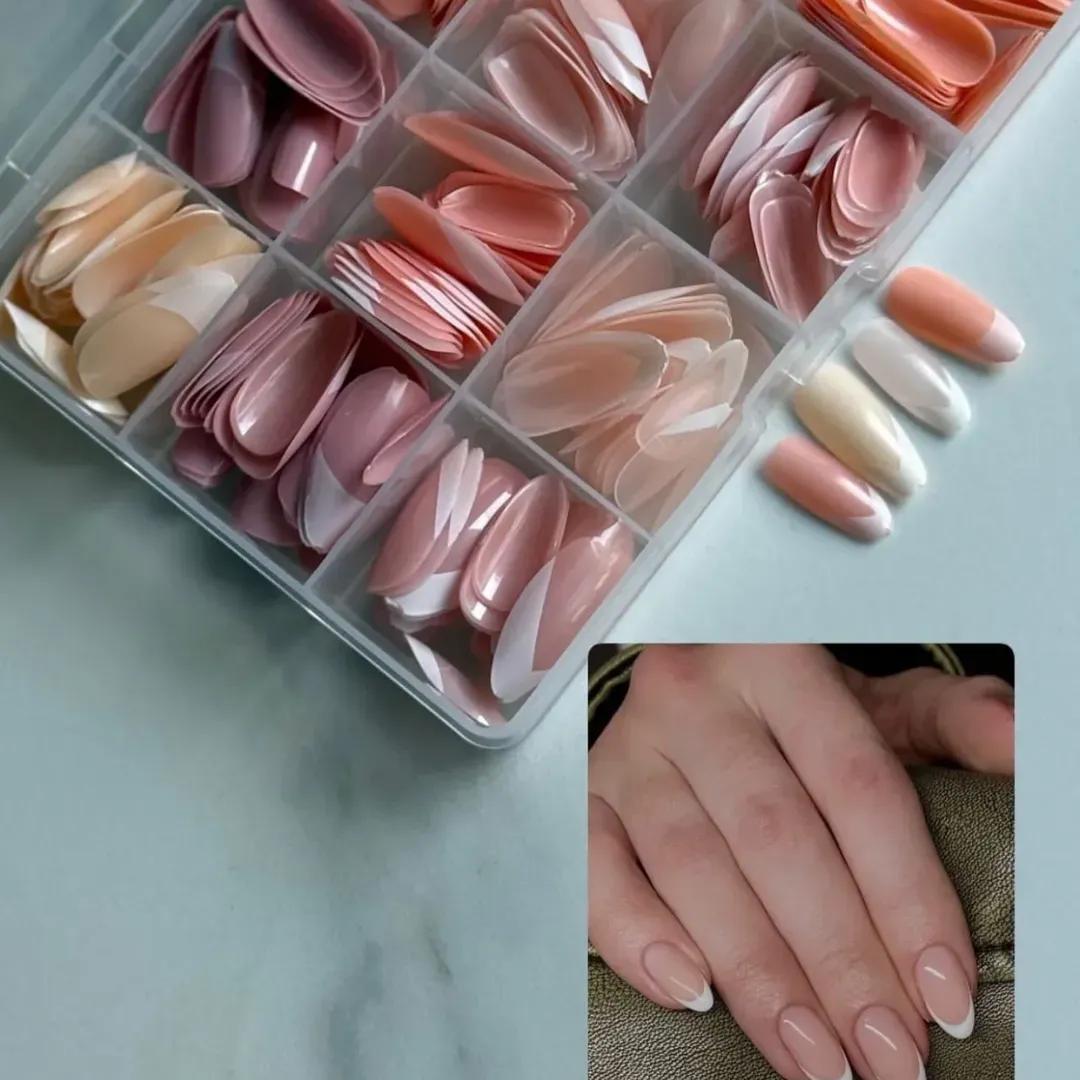 144 Pcs Multicolor False Nails Set β Stylish Press-On Nails for Daily & Party Wear