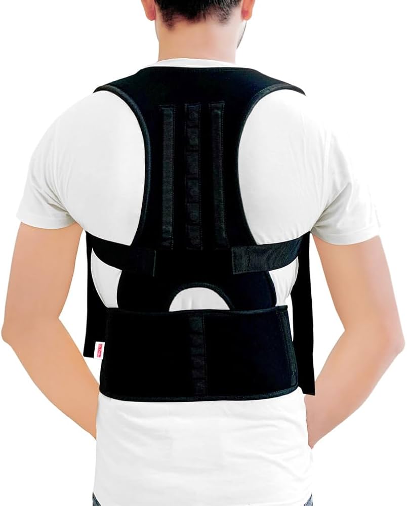 Adjustable Back Support Belt | Posture Corrector | Breathable Spine & Shoulder Support Brace for Men & Women