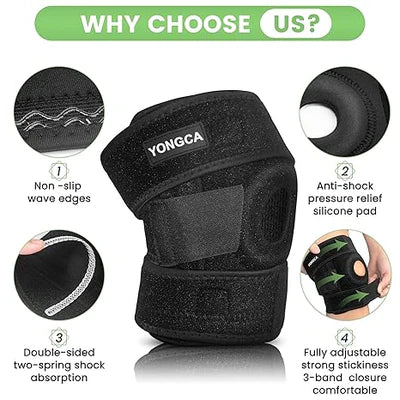 Adjustable Knee Support Brace | Compression Knee Cap for Sports, Fitness & Daily Activities
