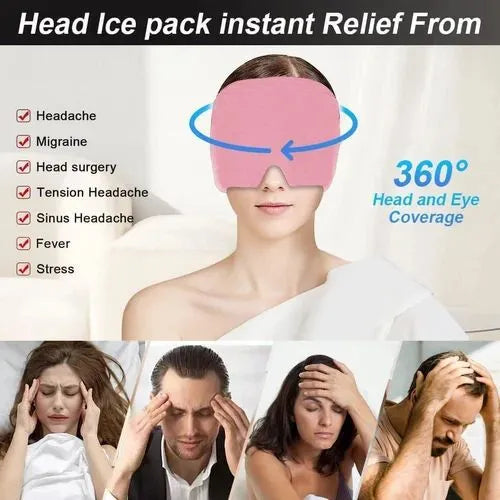 Instant Headache Relief Cap | Cooling Gel Migraine Relief Hat | Hot & Cold Therapy for Head Comfort