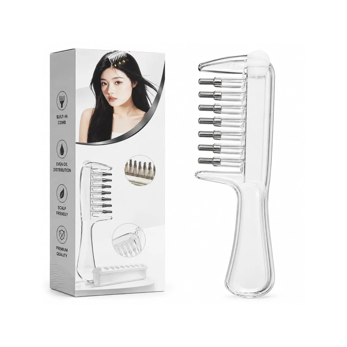 Hair Oil Comb Applicator Bottle | Scalp Massage & Hair Oil Dispenser Comb